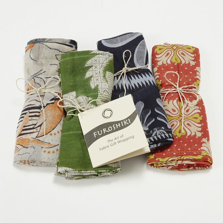 This undated product image provided by Ten Thousand Villages shows gift wrap made from saris that are recycled by artisans in Bangladesh. The company says sales have been growing steadily since the wraps were introduced in 2013; so far this year, sales are up 20% over 2018.