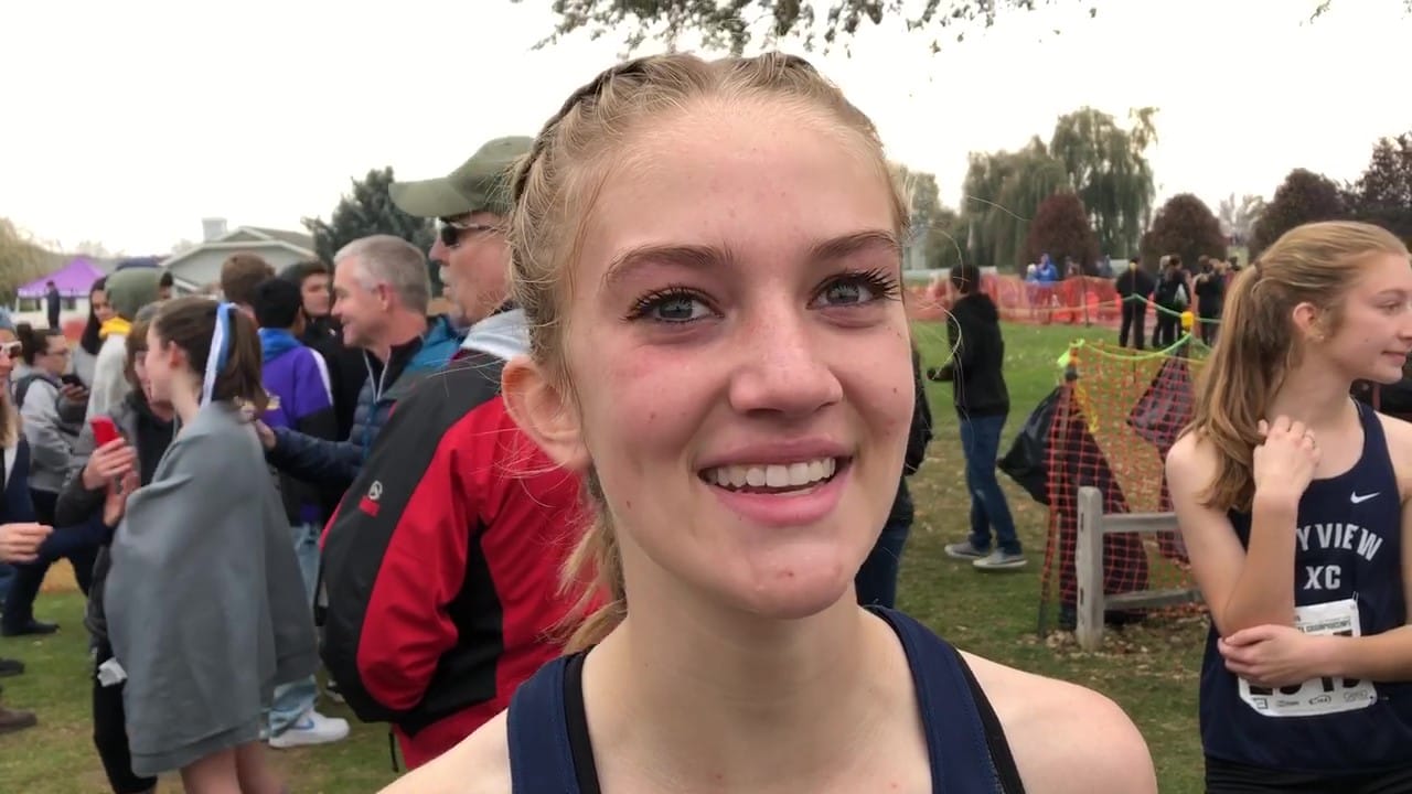 Skyview sophomore Samantha Williams improved from a 98th-place finish at the state meet as a freshman to fifth place on Saturday in Pasco.
