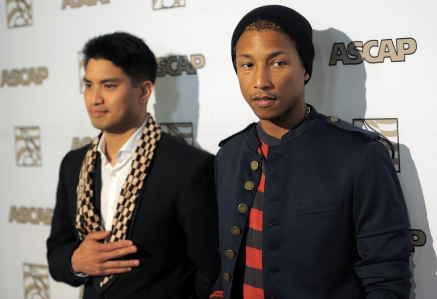 Pharrell Williams, right, and his producing partner Chad Hugo are nominated for the prestigious Songwriters Hall of Fame 2020 class.