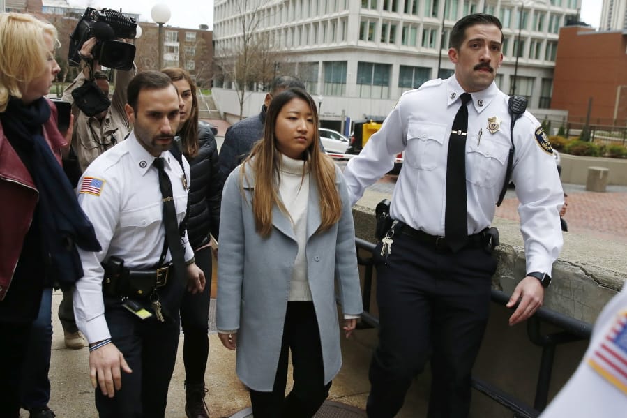 Inyoung You arrives at Suffolk Superior Court in Boston, Friday, Nov. 22, 2019.