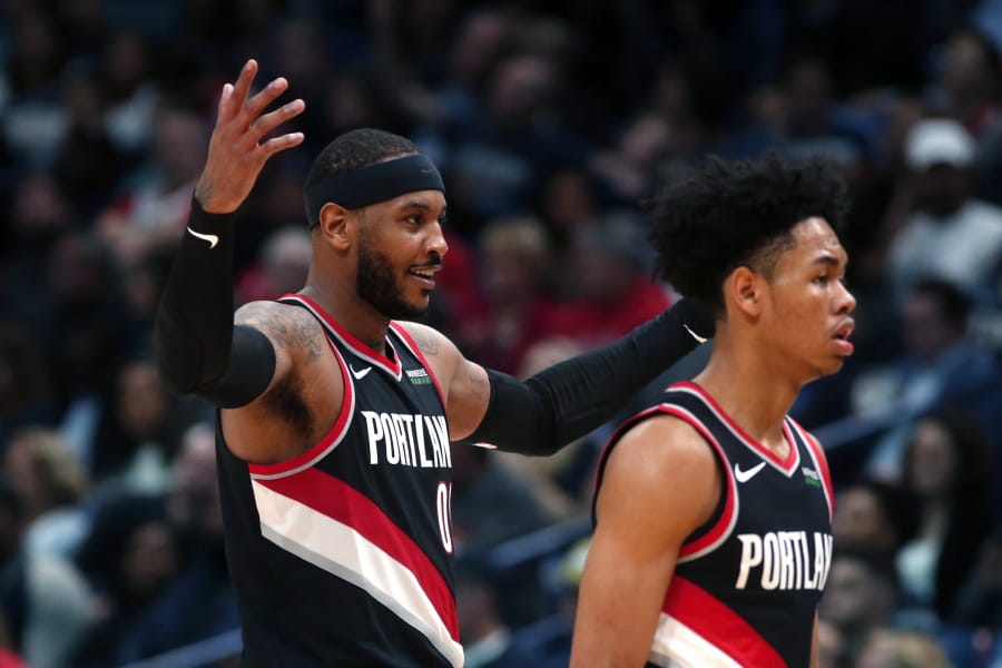 Carefree Carmelo Anthony takes a new outlook to Blazers - The Columbian