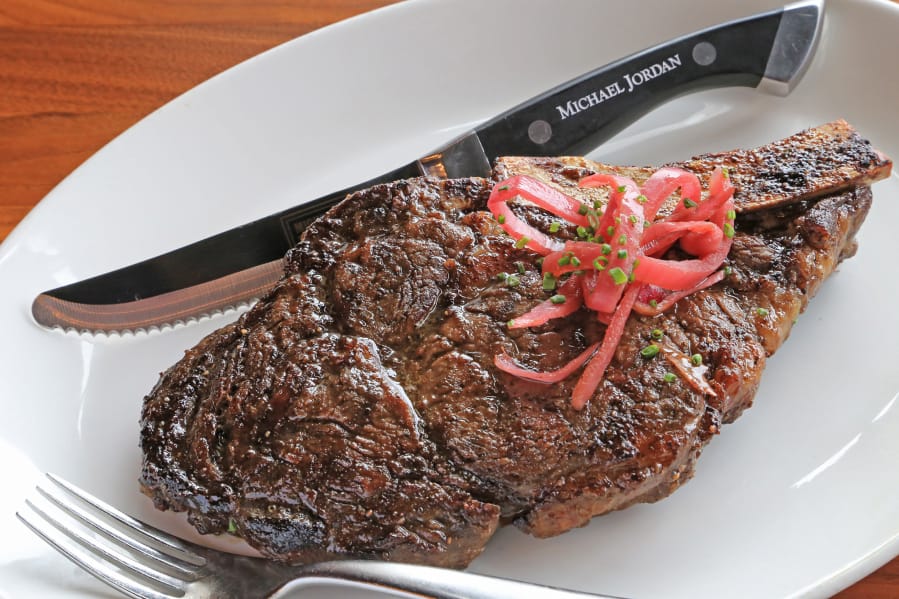 Hand-Cut Ribeye at Michael Jordan&#039;s Steak House.