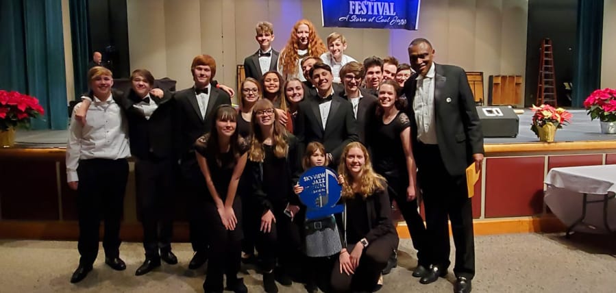 BATTLE GROUND: The Battle Ground High School Advanced Jazz Band took first place at the Skyview Jazz Festival on Dec.