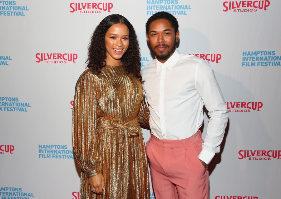 Actors Taylor Russell and Kelvin Harrison Jr. attend the closing night screening of &quot;Waves&quot; during the 2019 Hamptons International Film Festival on Oct. 14 in East Hampton, N.Y.