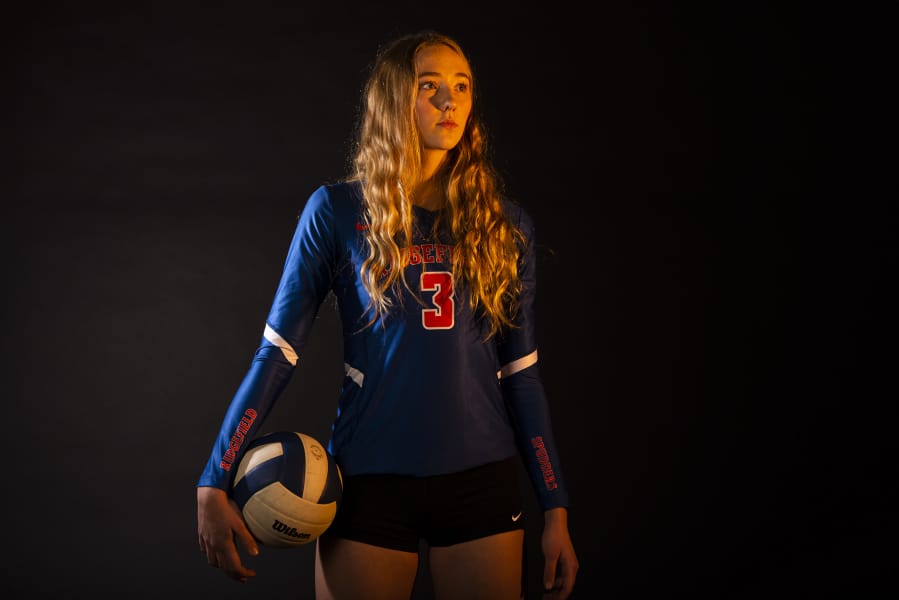 Ridgefield's Delaney Nicoll will continue her volleyball career at the University of Idaho. But not before she led Ridgefield to its second consecutive 2A state championship.