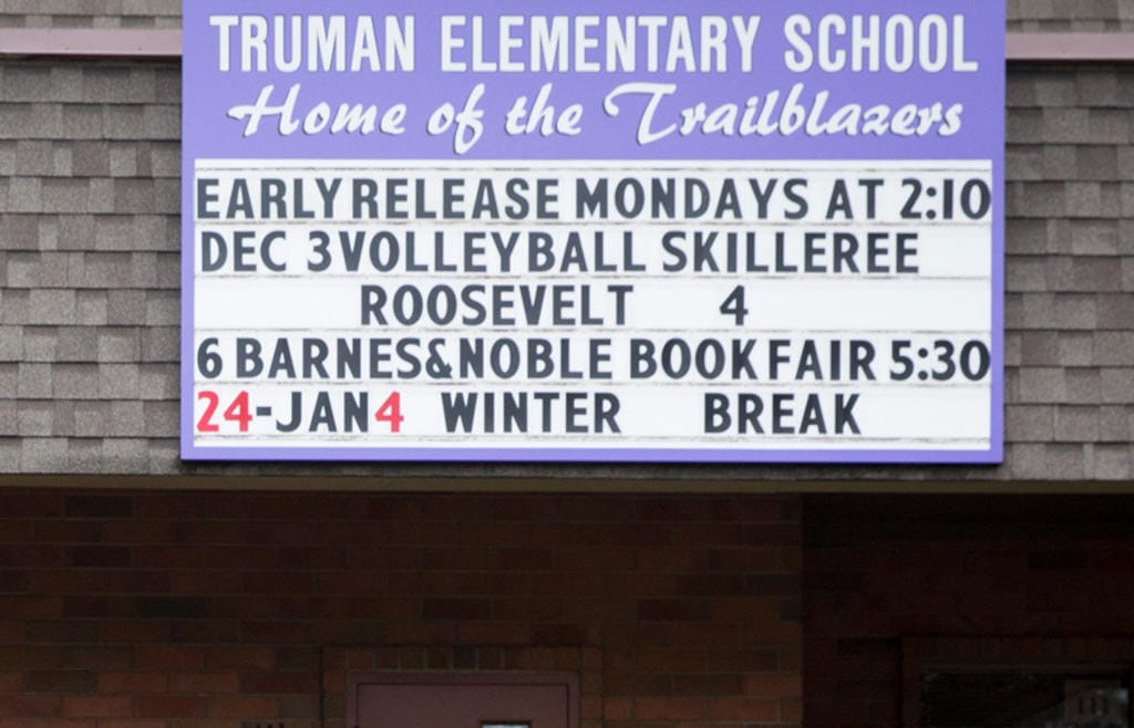 At Harry S. Truman Elementary School,72 of the school’s approximately 520 students were out Wednesday, 61 on Tuesday and 82 on Monday. Students have fever, coughing and flu-like symptoms, district spokeswoman Pat Nuzzo said.