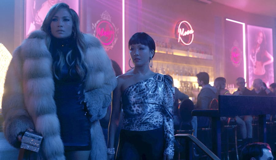 Jennifer Lopez, left, and Constance Wu star in &quot;Hustlers.&quot; (STX Films)