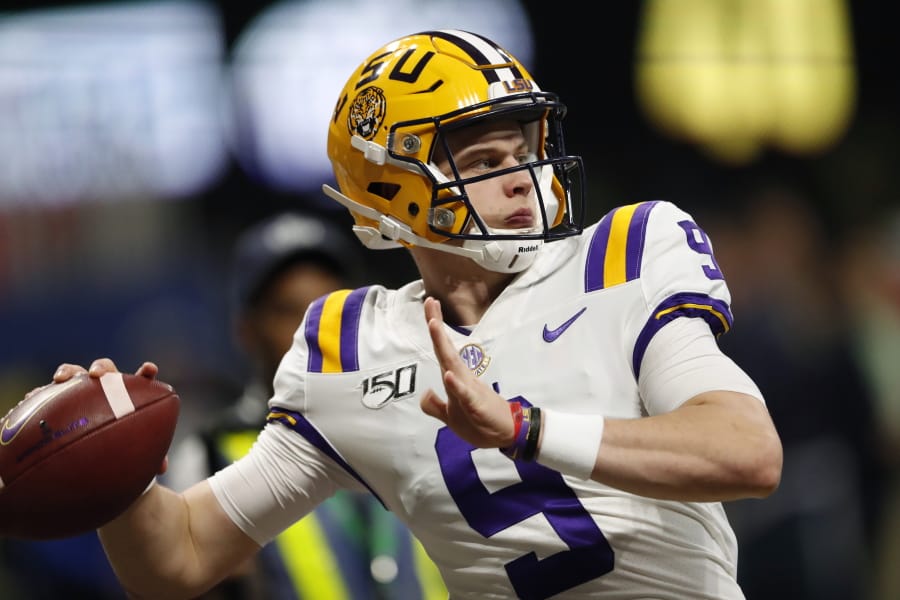LSU quarterback Joe Burrow was awarded the Heisman Trophy on Saturday, Dec. 14, 2019, receiving a record 90.7 percent of the first-place votes available.