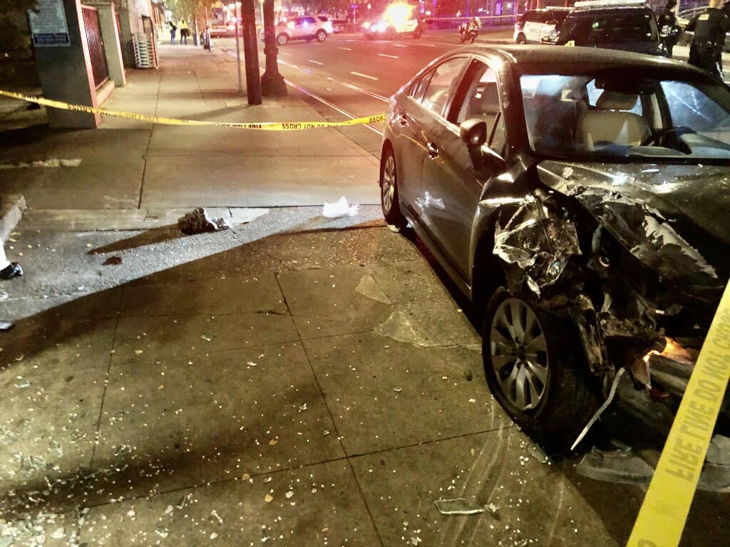 Police say Vancouver's Sabrina R. Hall, 25, was driving under the influence when she struck a pedestrian walking on a sidewalk Friday night in Portland's Buckman neighborhood.