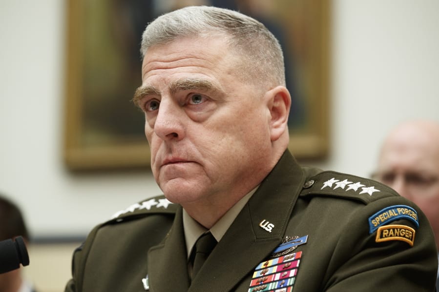 Chairman of the Joint Chiefs Gen. Mark Milley, listens during a House committee hearing on U.S. policy in Syria, Wednesday, Dec. 11, 2019, on Capitol Hill in Washington.