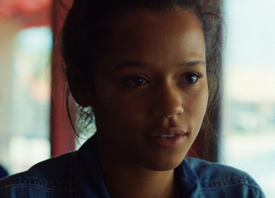 This image released by A24 shows Taylor Russell in a scene from &quot;Waves.&quot; (A24 via AP) (A24)