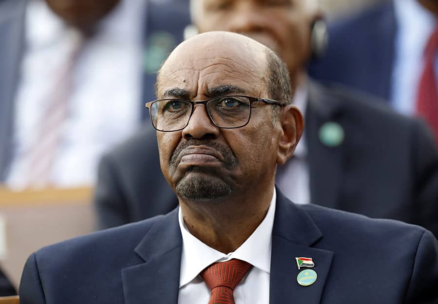 Sudan&#039;s President Omar al-Bashir attends a ceremony July 9, 2018, for Turkey&#039;s President Recep Tayyip Erdogan at the Presidential Palace in Ankara, Turkey.