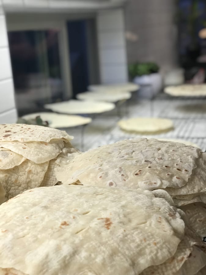 Stacks of lefse handmade by the Anderson family who has been making lefse for the holidays for 42 years.