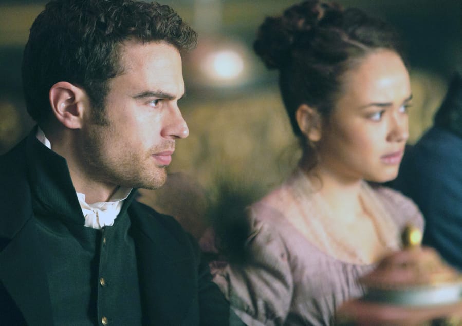 Theo James (left) stars with Rose Williams in the TV adaptation of Jane Austen&#039;s unfinished novel, &quot;Sanditon,&quot; premiering on PBS on Sunday.