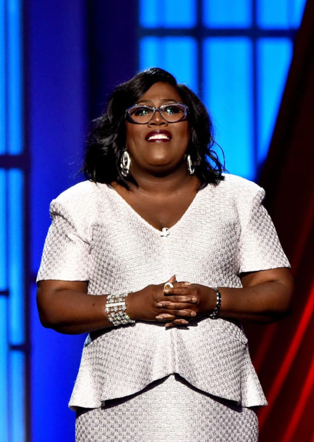 Host Sheryl Underwood speaks onstage at the 46th annual Daytime Emmy Awards at Pasadena Civic Center on May 5 in Pasadena, Calif. (Alberto E.