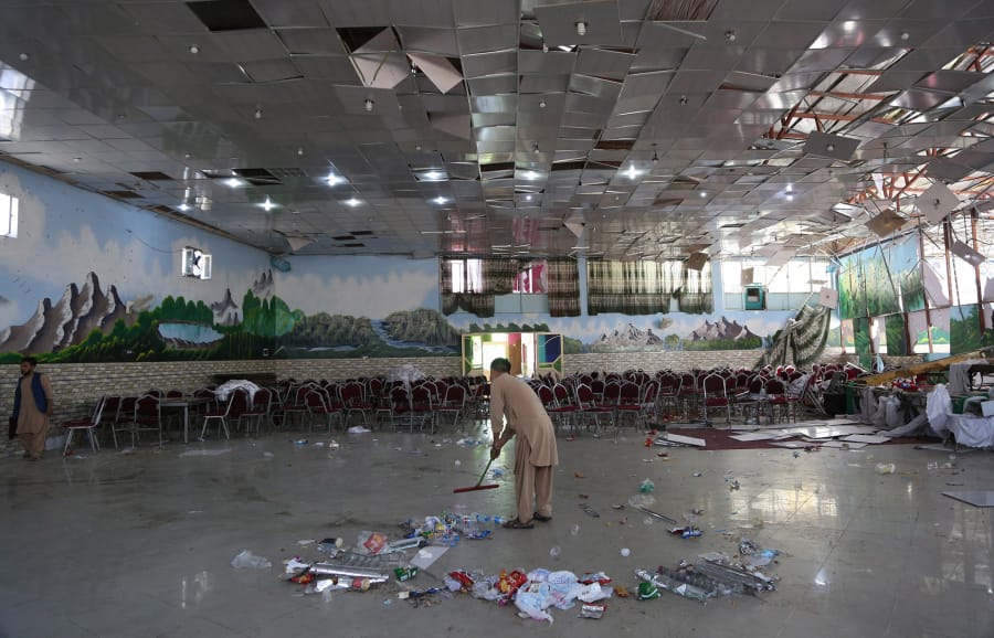 The blast site inside Shahr-e-Dubai wedding hall in Kabul, capital of Afghanistan on Sunday, Aug. 18, 2019. U.S. efforts to rebuild Afghanistan after almost two decades of fighting have been plagued by insecurity, personnel issues and politically driven timelines, according to the Pentagon&#039;s watchdog for Afghanistan reconstruction.