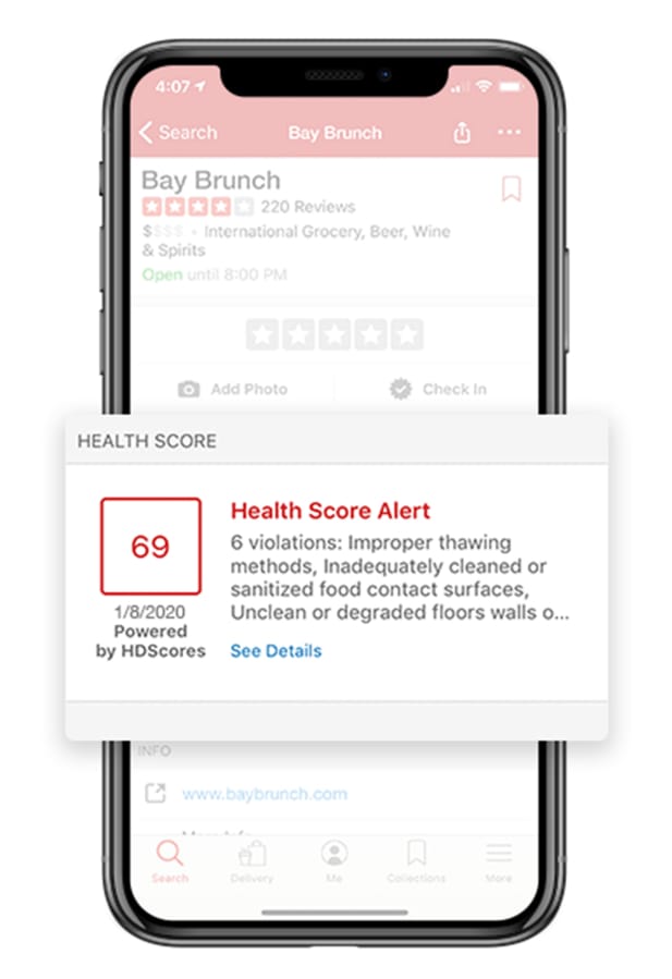 Yelp&#039;s new health alerts feature was rolled out on Wednesday in Chicago and Los Angeles, following a pilot in its hometown of San Francisco.