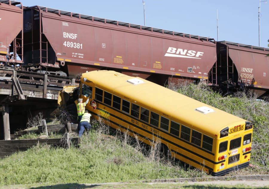 School bus driver Odis Pitts dropped off students and was heading to pick up others when he crashed his bus into a railroad bridge in Oklahoma City, Oklahoma, in 2015.