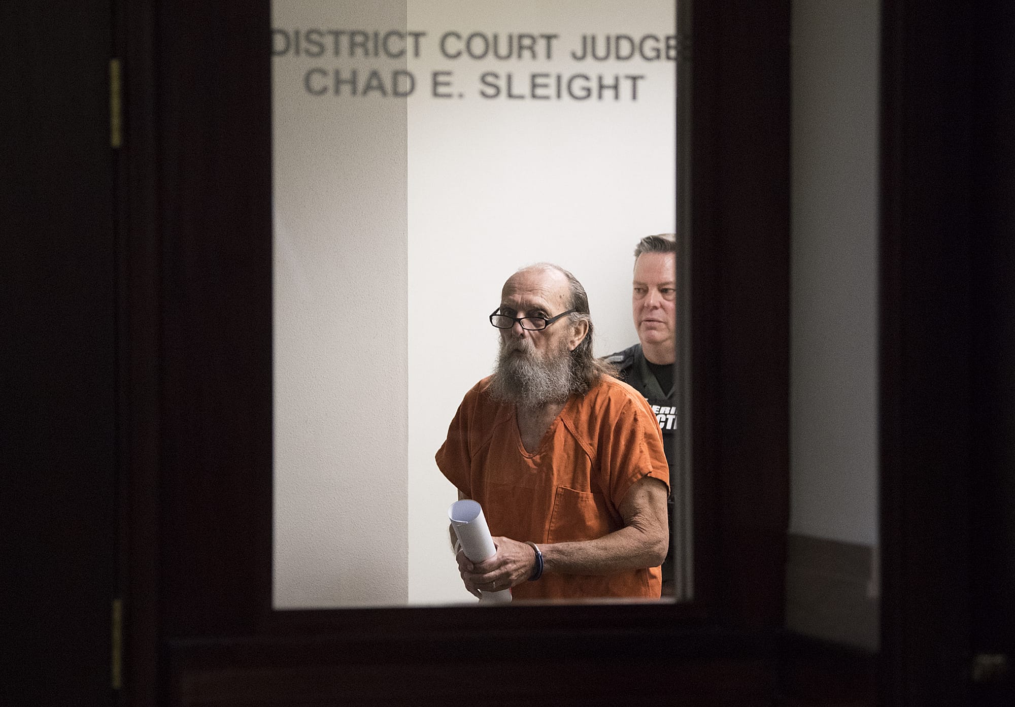 Suspected serial killer Warren Forrest leaves the courtroom after appearing in Clark County Superior Court in connection with the death of 17-year-old Martha Morrison in the 1970s on Friday morning, Jan. 10, 2020. Forrest was scheduled to be arraigned Friday, but the hearing was set over to Feb. 7.