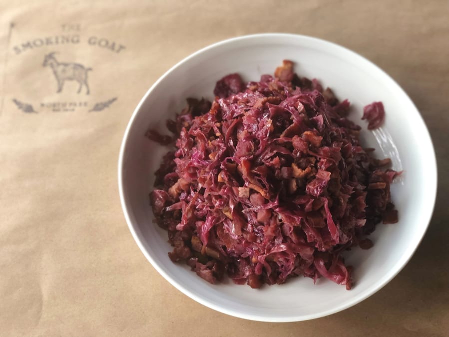 Chef Fred Piehl&#039;s Braised Red Cabbage.(Courtesy Smoking Goat/TNS)