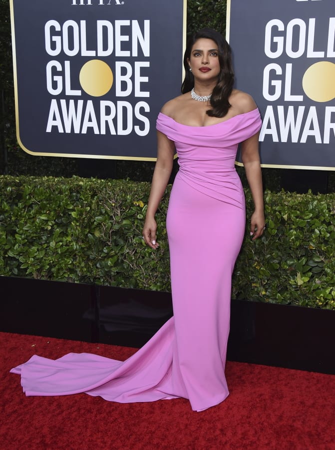 Priyanka Chopra Jonas arrives at the 77th annual Golden Globe Awards at the Beverly Hilton Hotel on Jan. 5 in Beverly Hills, Calif. She is joining the U.S.