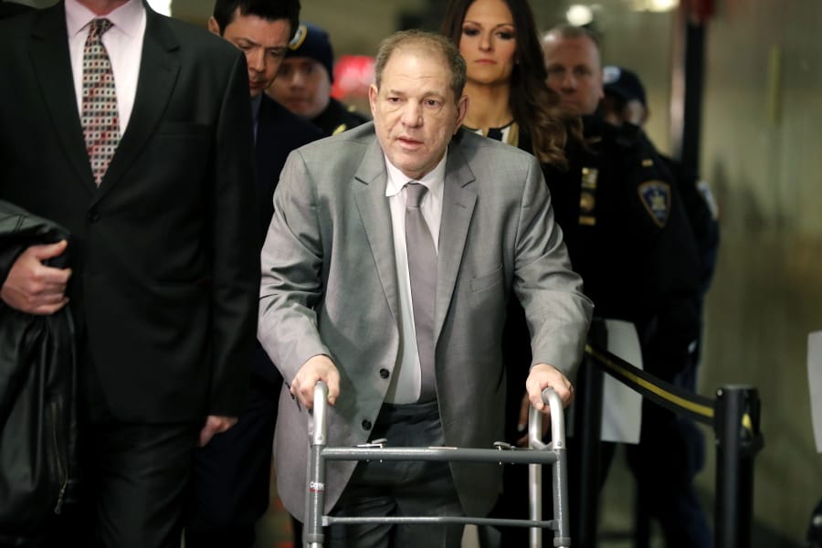 Harvey Weinstein arrives to court for the start of jury selection in his sexual assault trial Tuesday, Jan. 7, 2020, in New York.