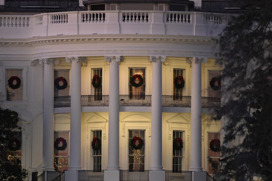 In this Dec. 5, 2019 photo, a view of the south side of the White House in Washington decorated for Christmas. The Associated Press-NORC Center for Public Affairs Research poll released Friday finds only about 1 in 10 Americans expect a downturn in their own lives in 2020. But about 4 in 10 say the way things are going nationwide will get worse in the year ahead. 2020 is an election year, and that might have something to do with it: Most Democrats and Republicans alike say they&#039;re dissatisfied with the state of politics.