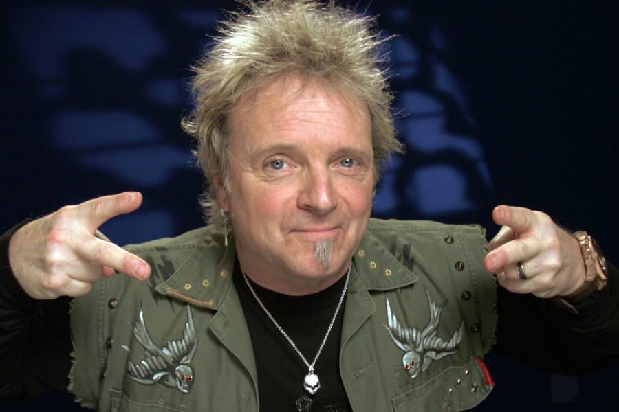 FILE - In this Tuesday, Feb. 23, 2010 file photo, Aerosmith drummer Joey Kramer poses for a portrait in New York. Kramer, a founding member of the band, filed a lawsuit against his band mates in January 2020 in Massachusetts Superior Court in Boston, claiming he has been kept out of the band after he hurt his ankle in 2019 and missed some shows. The suit comes just as the band is set to perform and be honored at Grammy Awards events.