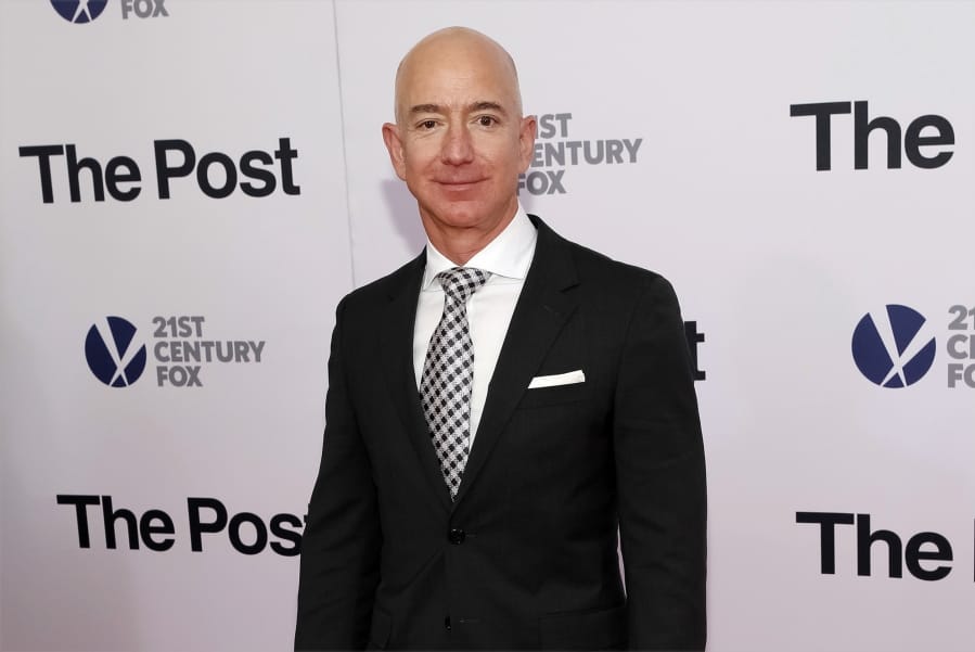 FILE - In this Dec. 14, 2017, file photo, Jeff Bezos attends the premiere of &quot;The Post&quot; at The Newseum in Washington. United Nations experts on Wednesday, Jan. 22, 2020 have called for &quot;immediate investigation&quot; by the United States into information they received that suggests that Jeff Bezos&#039; phone was hacked after receiving a file sent from Saudi Crown Prince Mohammed bin Salman&#039;s WhatsApp account. (Photo by Brent N.