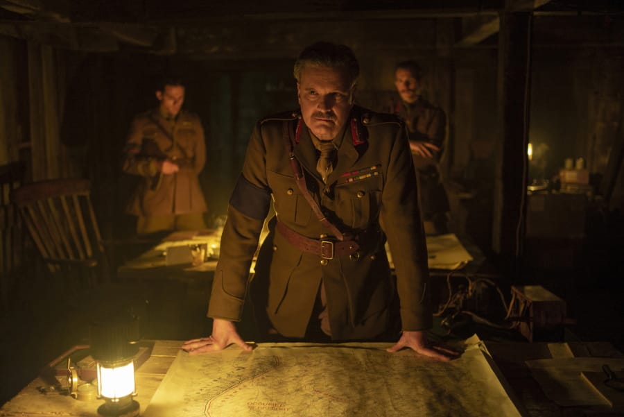 Colin Firth as General Erinmore in a scene from &quot;1917,&quot; directed by Sam Mendes.