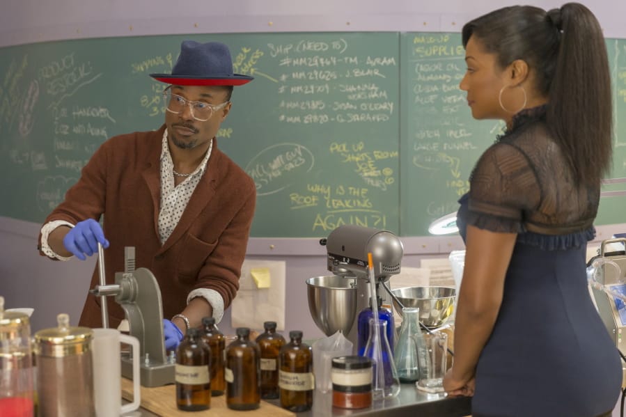 This image released by Paramount Pictures shows Billy Porter, left, and Tiffany Haddish in a scene from &quot;Like a Boss.&quot; (Eli Joshua Ade/Paramount Pictures via AP) (Eli Joshua Ade/Paramount Pictures)