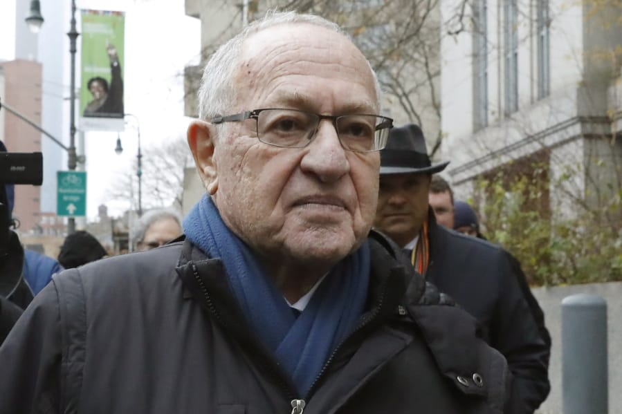 FILE - In this Dec. 2, 2019 file photo, Attorney Alan Dershowitz leaves federal court, in New York. President Donald Trump&#039;s legal team will include former Harvard University law professor Alan Dershowitz and Ken Starr, the former independent counsel who led the Whitewater investigation into President Bill Clinton, according to a person familiar with the matter.
