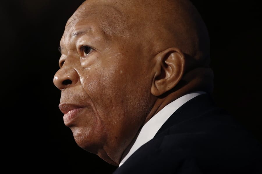Rep. Elijah Cummings, D-Md., speaks Aug. 7 during a luncheon at the National Press Club in Washington. Cummings died from complications of longtime health challenges, his office said in a statement on Oct. 17.