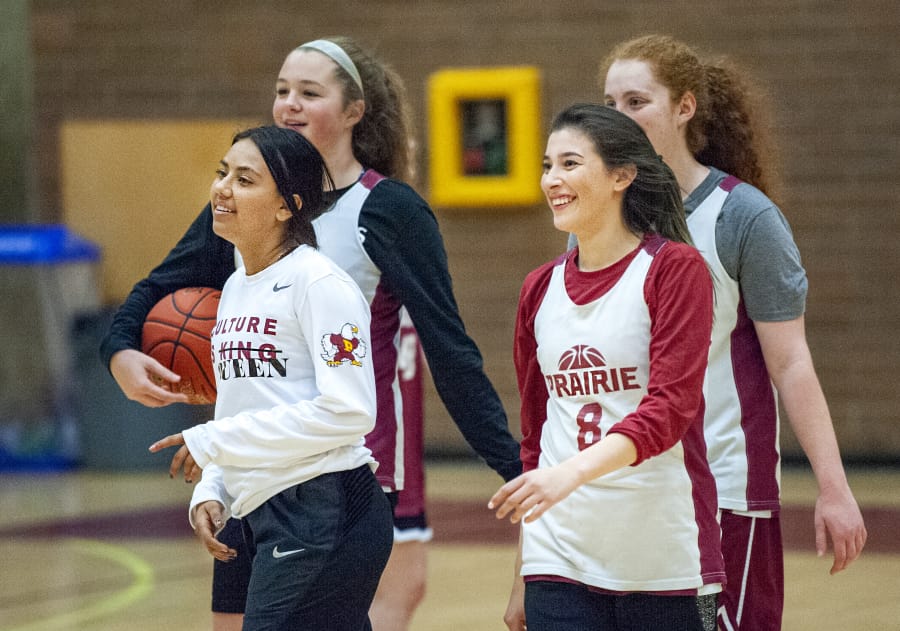 When Prairie senior Dayna Vera (right) moved into the Corral house five years ago, she shared a room with eventual teammate Alli Corral (left), who is technically Vera&#039;s aunt.