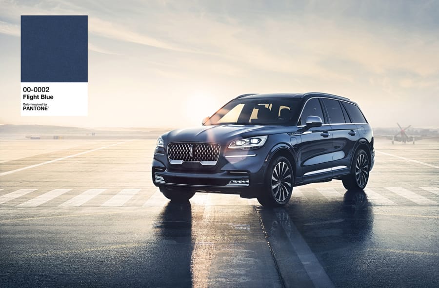 Lincoln is spotlighting its 2020 Lincoln Aviator in Flight Blue as the Pantone Color Institute names Classic Blue as its color of the year. Shades of blue tend to deliver feelings of calmness and serenity, color experts say.