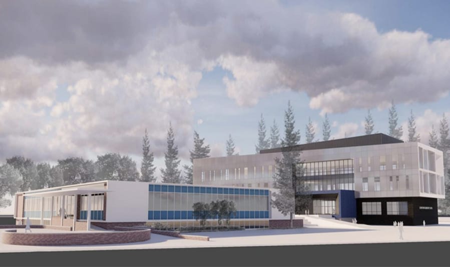 Renderings of VITA Elementary School, the proposed Vancouver Public Schools school-of-choice across from Hudson&#039;s Bay High School on East Mill Plain Boulevard.