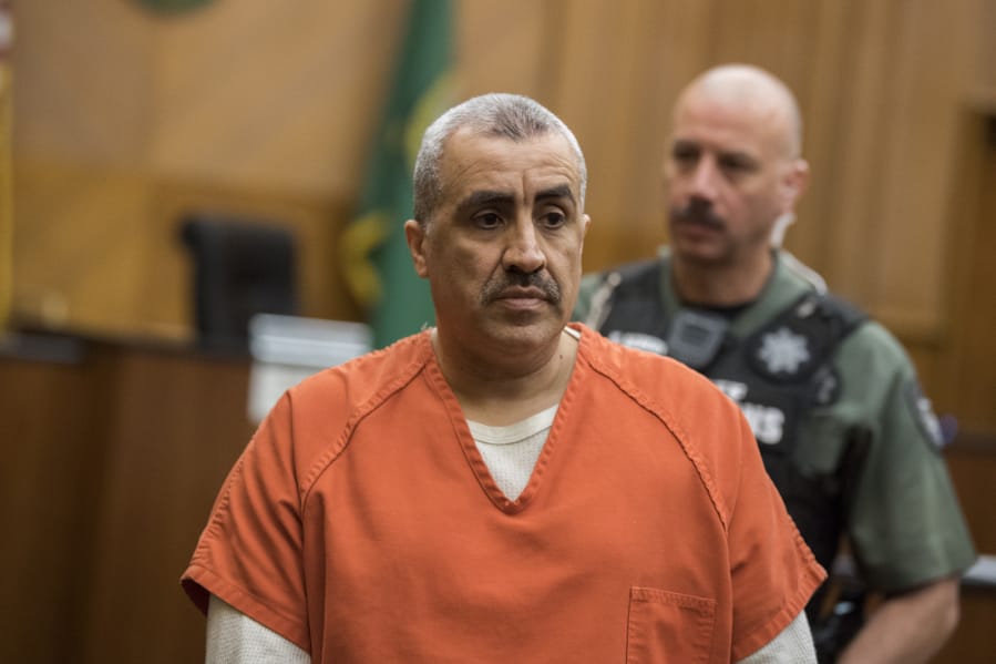 Raul Flores, one of three men accused in a fatal shooting in June 2018, was sentenced Tuesday in Clark County Superior Court to 10 years in prison.