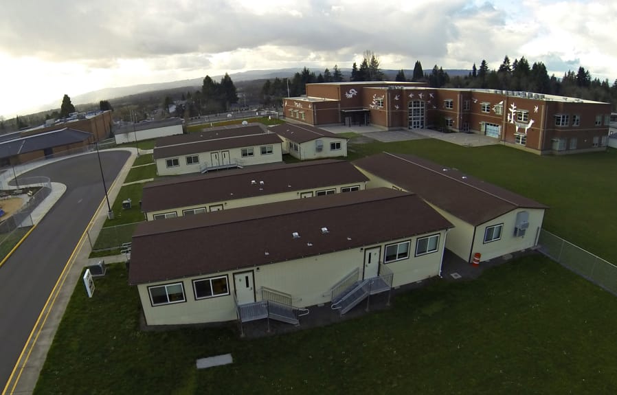 The Ridgefield School District is giving a bond initiative a third try amid continued concerns about space at local schools. One suggestion may be to add more portables, such as the ones here at Union Ridge Elementary School.
