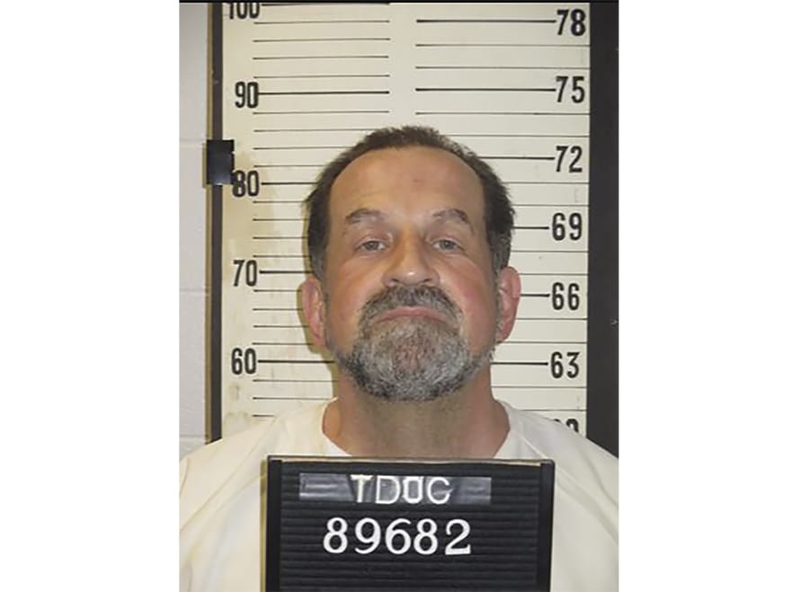 FILE - This photo provided by Tennessee Department of Correction shows death row inmate Nicholas Sutton. According to the Tennessee Department of Correction, Sutton is scheduled to be executed Thursday, Feb. 20 for killing a fellow inmate.