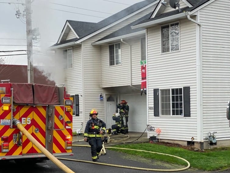 Vancouver firefighters were dispatched at 11:25 a.m. to 5200 N.E. 85th Ave. for the report of a multi-residential structure fire. The Red Cross was called in to assist a displaced family with housing.