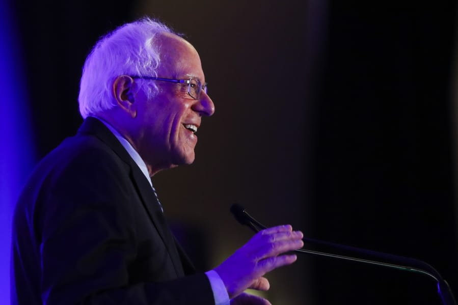Democratic presidential candidate Sen. Bernie Sanders, I-Vt., speaks during First in the South Dinner, Monday, Feb. 24, 2020, in Charleston, S.C.