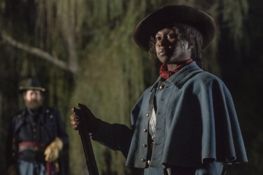 This image released by Focus Features shows Cynthia Erivo as Harriet Tubman in a scene from &quot;Harriet.&quot; According to new research released Tuesday, Feb. 4, 2020 by the University of Southern California&#039;s Annenberg Inclusion Initiative, more of 2019&#039;s top movies featured minority or female lead characters than ever recorded before. Analyzing the top 100 films at the North American box office, USC researchers found that 31 movies had leads or co-leads from an underrepresented racial group, an increase of 4 films from 2018 and nearly triple the number of ten years ago.