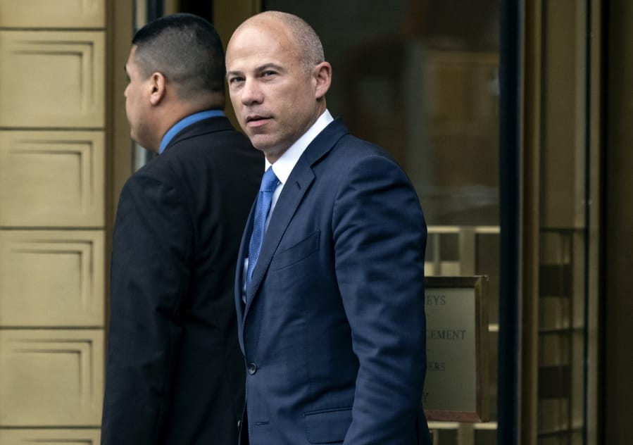 FILE - In this July 23, 2019, file photo, California attorney Michael Avenatti walks from a courthouse in New York, after facing charges. A Los Angeles amateur basketball league&#039;s founder told jurors Thursday, Feb. 6, 2020, that Avenatti betrayed him when the lawyer threatened to make his complaints against Nike public.