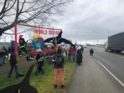 A group of environmental activists called Portland Rising Tide protested at the Port of Vancouver's main offices on Friday morning. The activists aimed to denounce the Trans Mountain Pipeline Expansion Project in Canada.