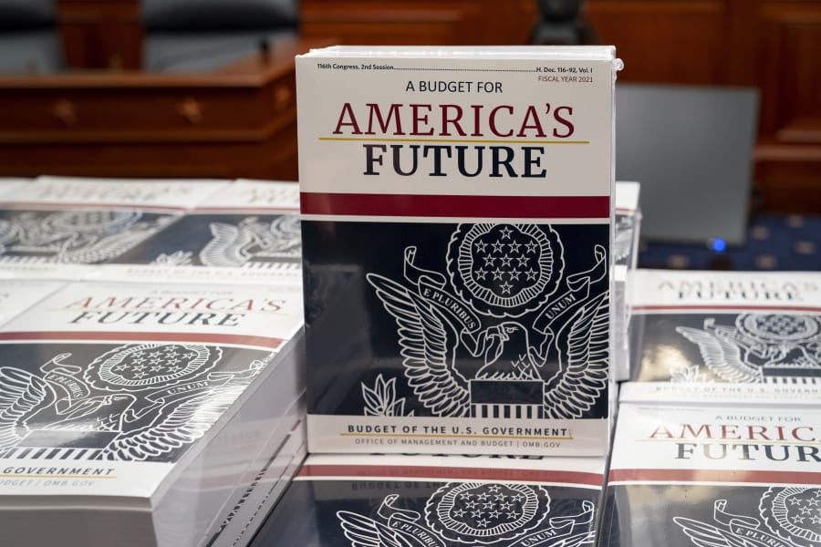 President Donald Trump&#039;s budget request for fiscal year 2021 arrives at the House Budget Committee on Capitol Hill in Washington, Monday, Feb. 10, 2020. (AP Photo/J.