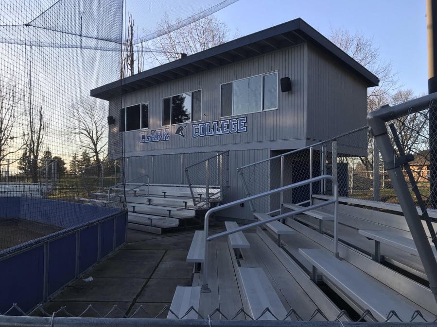 Clark College's softball complex, as shown in February 2019.