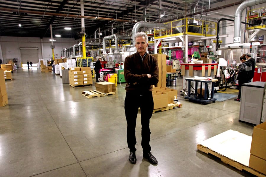 Kevin Kelly, Emerald Packaging&#039;s chief executive officer, on the factory floor on March 24, 2020.