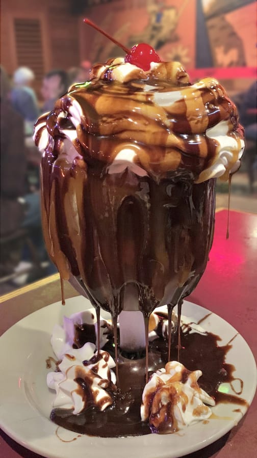 The Messy Sundae at Billygan&#039;s Roadhouse lives up to its name.