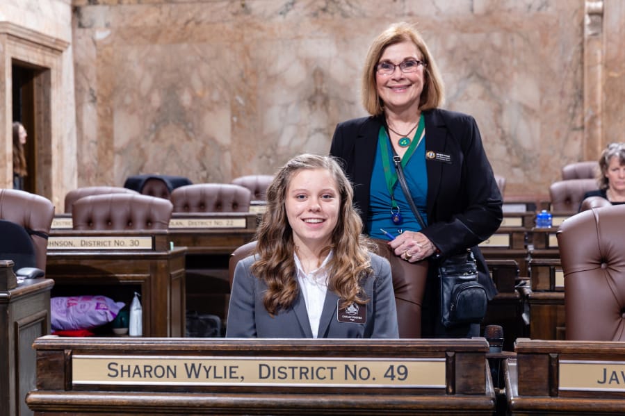 BRUSH PRAIRIE: Prairie High School student Carley Postma recently served as a page at the Washington State House of Representatives in Olympia.