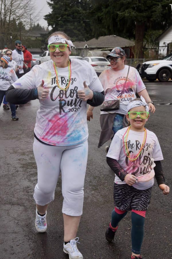 RIDGEFIELD: The Ridge Color Run held on March 7 at Davis Park raised close to $11,000 to benefit Sunset Ridge Intermediate and View Ridge Middle schools.